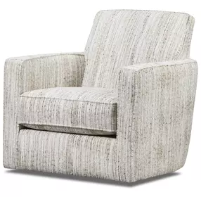 Kittery Dove Cream Upholstered Swivel Glider Accent Chair
