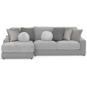 Canyon Platinum 2 Piece Modular LAF Chaise Sectional with Pillows