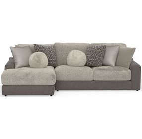 Canyon Umber 2 Piece Modular LAF Chaise Sectional with Pillows