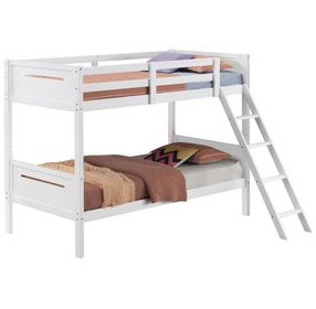 Littleton White Twin Over Twin Bunk Bed