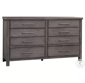 Modern Rustic Haven Distressed Dusty Charcoal 8 Drawer Dresser