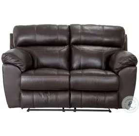 Costa Chocolate Leather Lay Flat Reclining 69" Loveseat