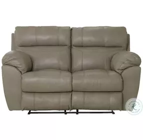 Costa Putty Leather Lay Flat Reclining 69" Loveseat