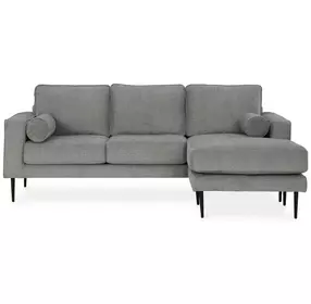 Hazela Charcoal 85" Sofa with Chaise