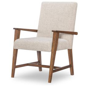 Fenmore Beige Upholstered Arm Chair Set of 2
