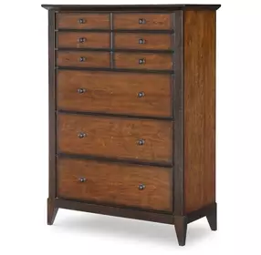 Fenmore Mocha and Distressed Cherry 6 Drawer Chest