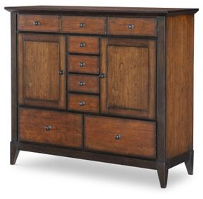 Fenmore Mocha and Distressed Cherry 9 Drawer Chest