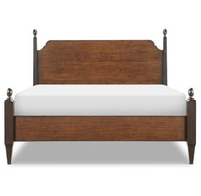 Fenmore Mocha and Distressed Cherry Queen Poster Bed