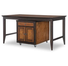 Fenmore Mocha and Distressed Cherry 72" Kitchen Island