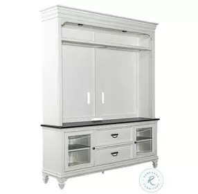 Allyson Park Wire Brushed White And Charcoal Entertainment Center