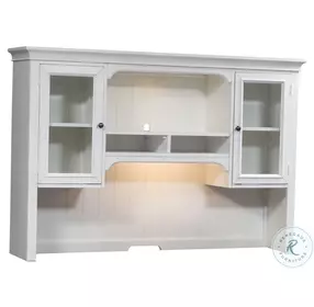 Allyson Park Wire Brushed White And Charcoal Jr Executive Credenza Hutch
