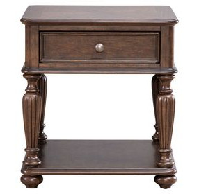 Allington Satin Sienna Rectangular End Table