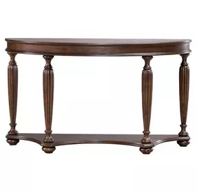 Alderwick Satin Sienna Demilune Sofa Table