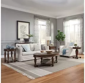 Allington Satin Sienna Oval Occasional Table Set