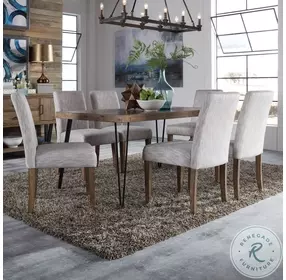 Horizons Rustic Caramel Rectangular Dining Room Set