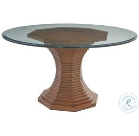 La Costa Brown 72" Glass Top Cabrillo Dining Table