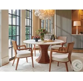 La Costa Sierra Tan Cabrillo Round Dining Room Set