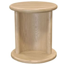 Gabrielle Light Oak Round End Table