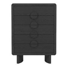 Gabrielle Black 5 Drawer Chest