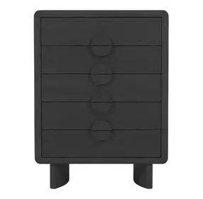 Gabrielle Black 5 Drawer Chest