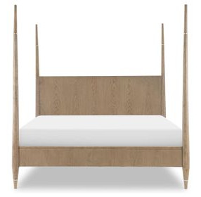 Melrose Desert Oak King Poster Bed