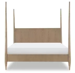 Melrose Desert Oak King Poster Bed
