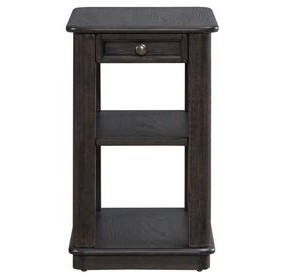 Wallace Aged Oak Rectangular Chairside Table