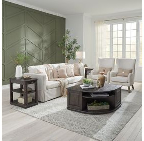 Wallace Aged Oak Free Form Occasional Table Set