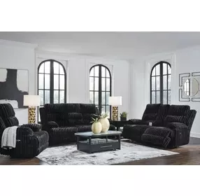 Technique Onyx Power Reclining Living Room Set with Drop Down Table and USB Charging