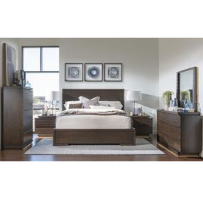Architect Onyx Panel Bedroom Set with LED