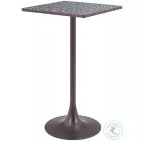 Spot Black And Bronze Square Bar Table