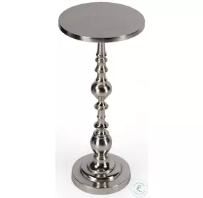 Darien Silver Pedestal Side Table