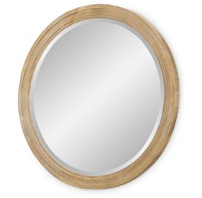 Torrance Aged Driftwood Round Dresser Mirror