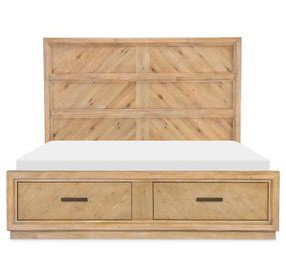 Torrance Aged Driftwood King Storage Panel Bed