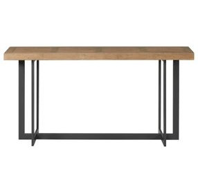 Eden Dune and Black 72" Rectangular Bar Table with USB Charging