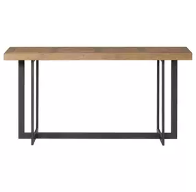 Eden Dune and Black 72" Rectangular Bar Table with USB Charging
