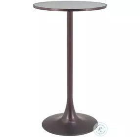 Bite Gray Round Bar Table