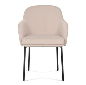 Sydney Taupe Performance Fabric Upholstered Arm Chair Set of 2