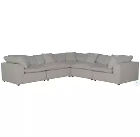 Posh Dove 5 Piece Performance Fabric Modular Sectional