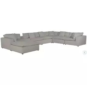 Posh Dove Modular 8 Piece Performance Fabric Sectional With Console
