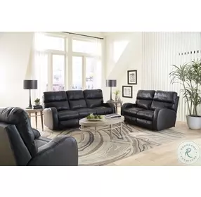 Angelo Black Lay Flat Power Reclining Living Room Set with Power Headrest