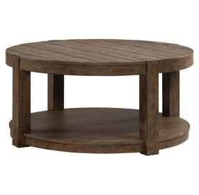 Broadmore Cobblestone Brown Round Cocktail Table