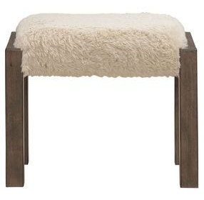Broadmore Beige Upholstered Console Stool