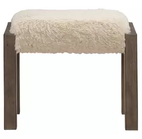 Broadmore Beige Upholstered Console Stool