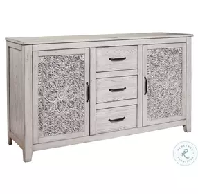 Aria Light Distressed Gray 3 Drawer Dresser