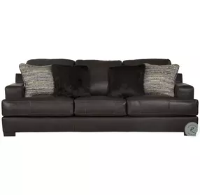 Marco Chocolate Italian Top Grain Leather Match 92" Sofa