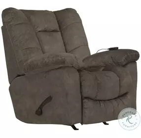 Manfred Buckskin Rocker Recliner with Heat And Massage