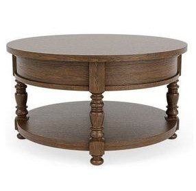 Eastlake Whiskey Oak Round Cocktail Table