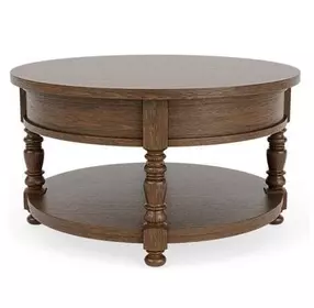 Eastlake Whiskey Oak Round Cocktail Table