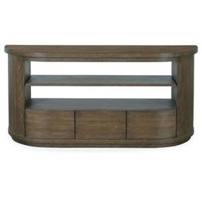 Bosley Lt. Brown Porpoise 60" Demilune TV Stand
